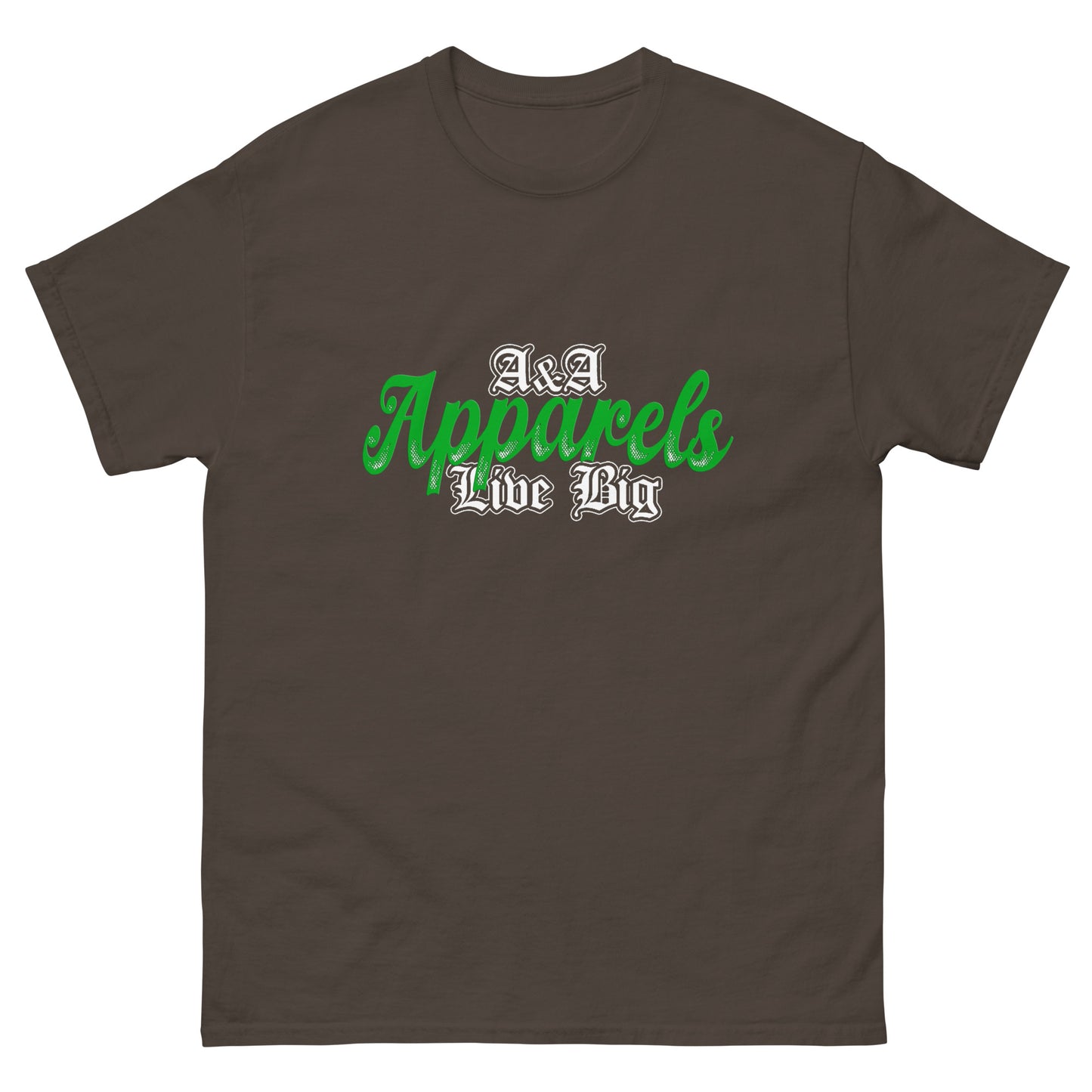 A&A Apparels Live Big Green Design T-shirt