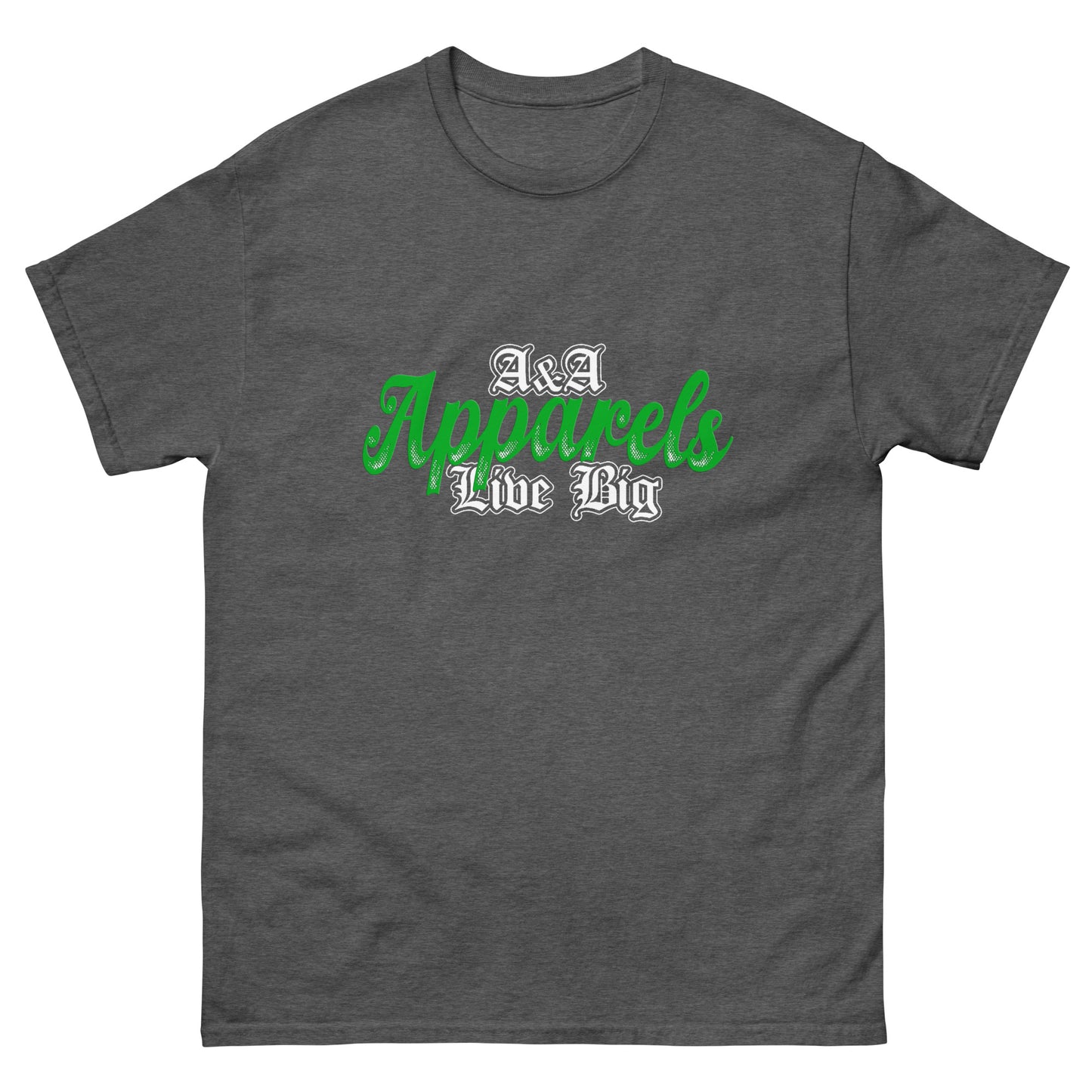 A&A Apparels Live Big Green Design T-shirt