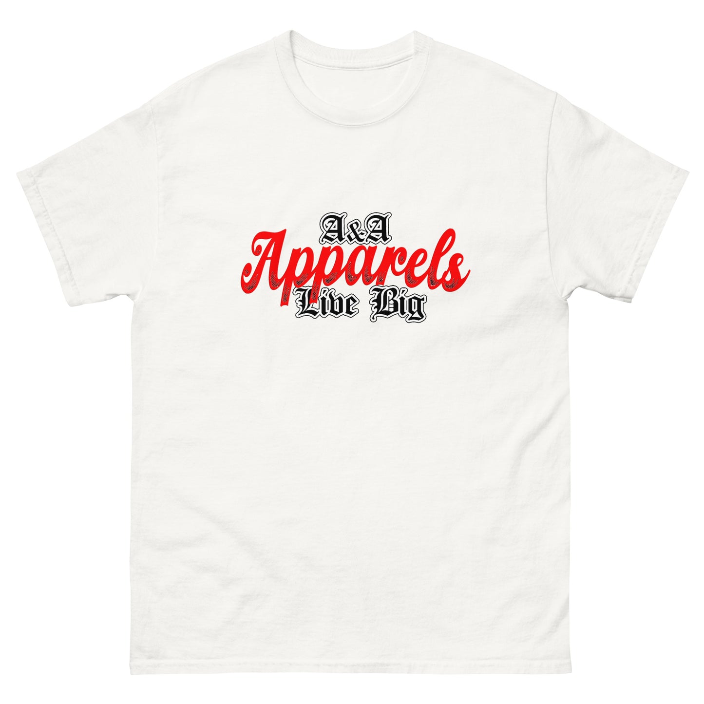 A&A Apparels Live Big Red Design T-shirt