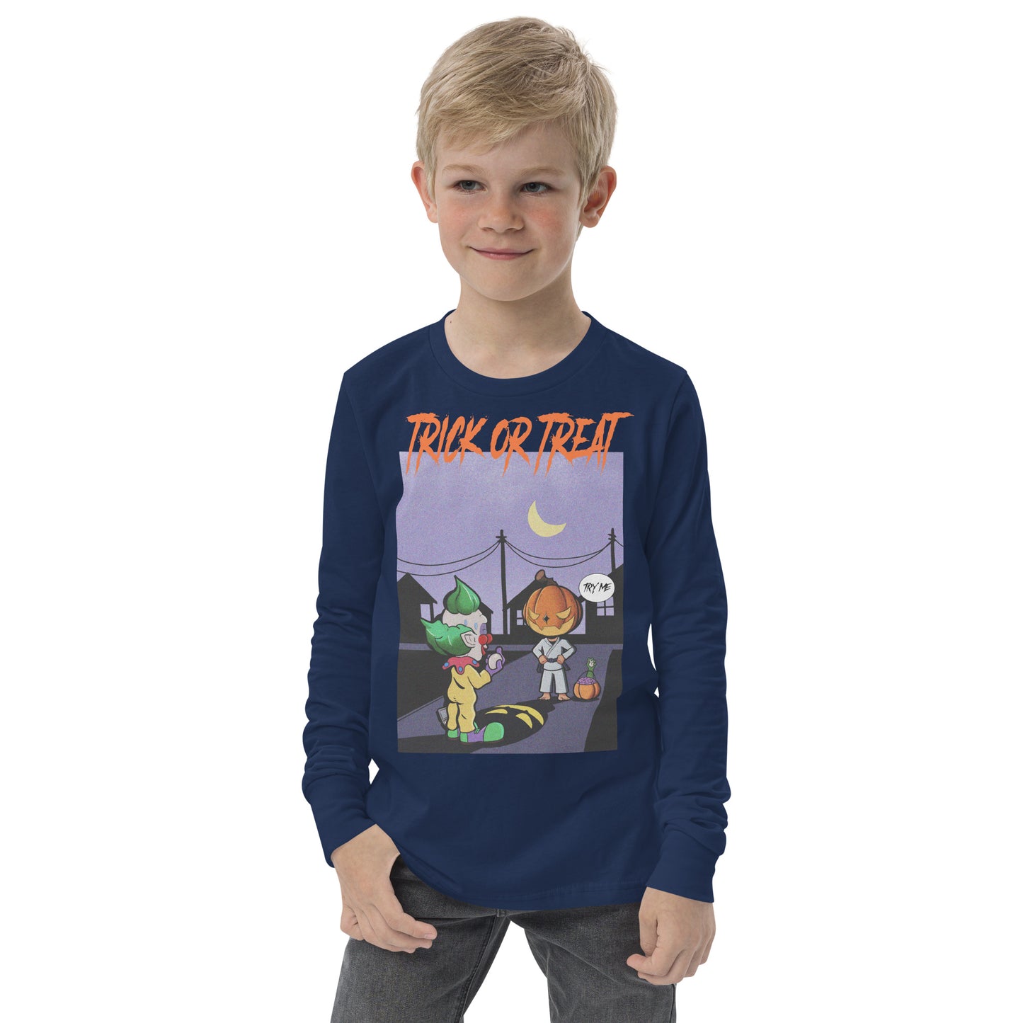 "Trick or Treat" Youth Long Sleeve Shirt